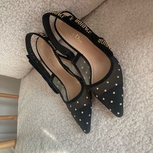 Dior polka dot Slingback